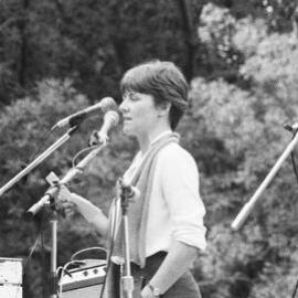 Helen Garner at the People for Nuclear Disarmament (PND) rally, March 1983.