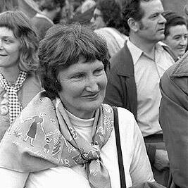 Ailsa O'Connor at the Melbourne May Day march 1975