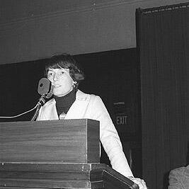 Helen Caldicott at anti-uranium mining meeting, 9th October 1976