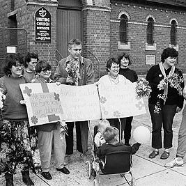 Carolyn Lunt jailed in Northcote for Pine Gap protest, 1990.