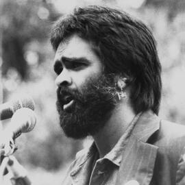 Gary Foley at the People for Nuclear Disarmament (PND) rally, March 1983.