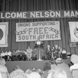 Nelson Mandela speaks at Melbourne Town Hall, 25th October 1990.