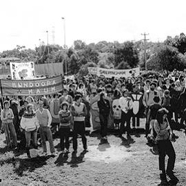 People for Nuclear Disarmament (PND) rally at the Watsonia Army Barracks, 1983