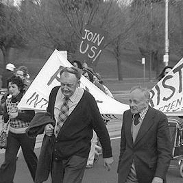 Hiroshima Day march from Frankston to Melbourne, 1975.