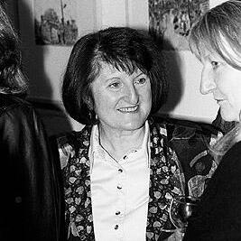 June Factor at the opening of Mary Hammond's exhibition, 21 July 1991.