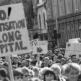 Public Sector Services union protest, 1992.