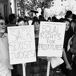 Prostitutes' collective demonstration.