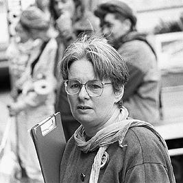 Ila Marks leaving for a Roxby Downs exposure tour, 22nd September 1990.
