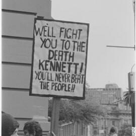 Anti-Kennett Government rally, 1992 - banner.