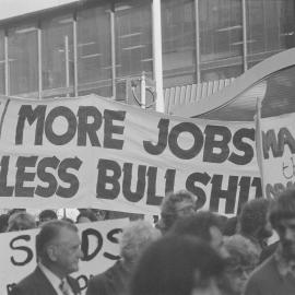 Anti-Fraser government demonstration - banners.