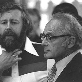 Max Ogden and Bernie Taft at Dorothy Gibson's funeral, January 1978