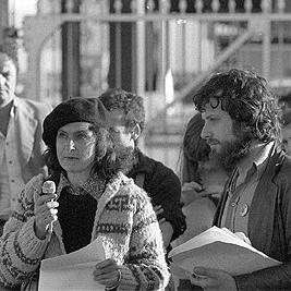 Rally against nuclear submarine, USS "Gurnard" - Ann Fahey and Jim Falk.