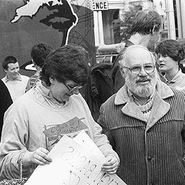 Werner Lowenstein at Pine Gap protest, 10th October 1987