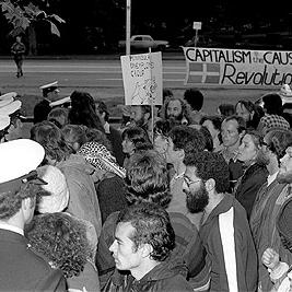 Unemployed Workers' Union soup kitchen outside the Arts Centre, 12 December 1978.