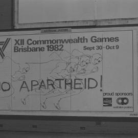"No Apartheid" graffiti, 1981.