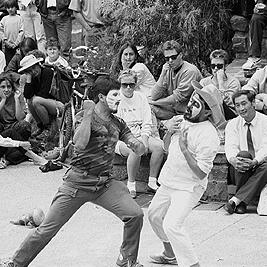Latin American performers at the Fairfield Park amphitheatre, 1990.