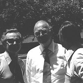 Arthur Grieg, Neville Hill and Alan Ritter at Dorothy Gibson's funeral, January 1978