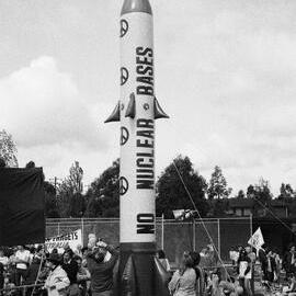 Rocket at the People for Nuclear Disarmament (PND) rally at the Watsonia Army Barracks, 1983