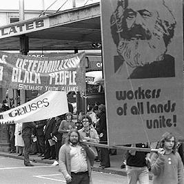 May Day 1974 ; "Marx" banner