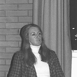 Joan Coxsedge, Moorabbin Peace Action (MPA)  meeting in Moorabbin Town Hall.