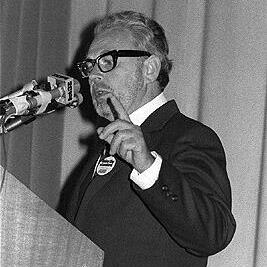 Lewis Kent (Australian Labor Party candidate) at a rally in his support at Springvale Town Hall.