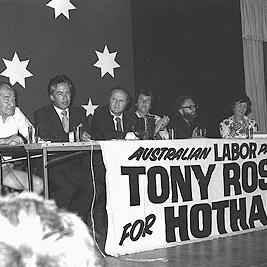 Australian Labor party election rally with Don Dunstan.
