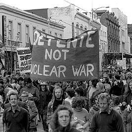 Banners at Movement Against Uranium Mining march, 3rd August 1978