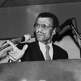 The Reverend James Lawson at the Congress for International Co-operation and Disarmament (CICD) Hiroshima Day meeting.