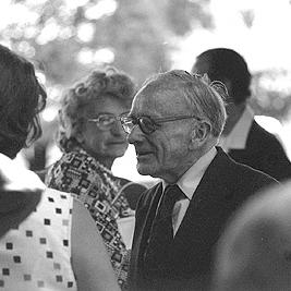 Ralph Gibson at Dorothy Gibson's funeral, January 1978