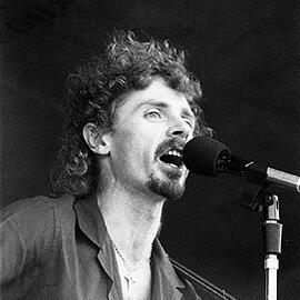 Ian Paulin at the People for Nuclear Disarmament (PND) Palm Sunday rally, April 1987.