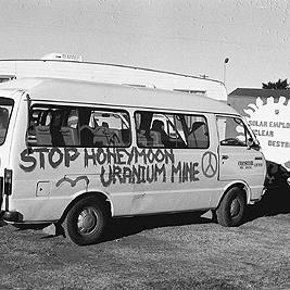 Honeymoon uranium mine rally, May 1982.