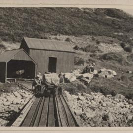 Granite blocks being shipped at Cape Everard, Victoria