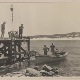 Granite blocks being shipped at Cape Everard, Victoria