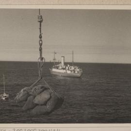 Ship and Crane at Cliffy Island, Victoria