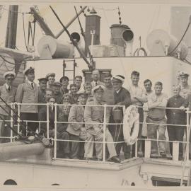 The ship's company of the lighthouse tender S.S. Cape York, Victorian coast