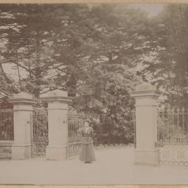 The main entrance gates at Montalto, Orrong Road Toorak, Victoria