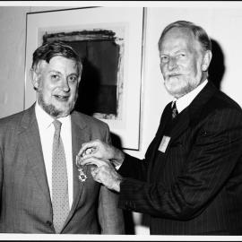 Martin, Dr John receiving award from Swedish Government