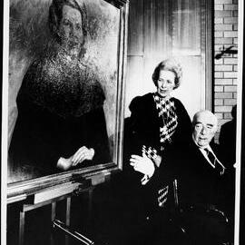 Smart, Marjorie with portrait and Sir Robert Menzies