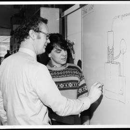 McTigue, Dr Peter (left) and John Farrell, Physical Chemistry. 1981