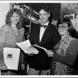 Artsafe Project. Ricci Swart, Head of the University’s television production unit; Dr Michael Nott, Director of the Artsafe Project; and Rhonda Galbally, Director of Vic Health, at the  launch of the Artsafe Project. Artsafe video