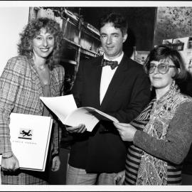 Artsafe Project. Ricci Swart, Head of the University’s television production unit; Dr Michael Nott, Director of the Artsafe Project; and Rhonda Galbally, Director of Vic Health, at the  launch of the Artsafe Project. Artsafe video