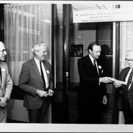 Bionic Ear. Australian Bionic Ear and Hearing Research Institute. Hand over of $250,000 cheque by Schutt trust for the Schutt lab