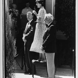 St Mary’s College. Sister Jane Kelly with Sir Edward Woodward and Professor David Penington