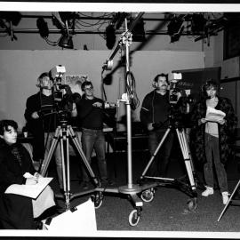 Equal Opportunity. Filming ‘The Silk Hat Trick’ video. 1986