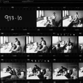 University Library - Baillieu. Blind students using scanner