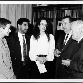 University Library - Events. Arts student Mairi Milne receiving 1993 $1,000 Western Mining Corporation Prize for Archival Research,...