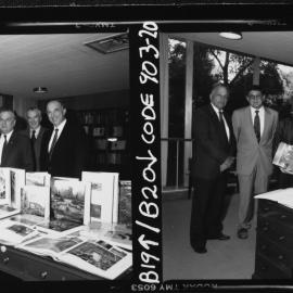 Georgiardis, Elizabeth, first Palladio Trust traveling scholar with others including Professor John Poynter, Deputy Vice-Chancellor and Sir James Gobbo. 1990