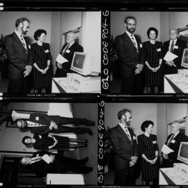 Poole, Professor Peter, opening Campus Computer Shop