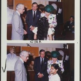 Otolaryngology - Professor Graeme Clark hosting visit of Queen Beatrix to the Department.