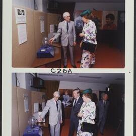 Otolaryngology - Professor Graeme Clark hosting visit of Queen Beatrix to the Department.